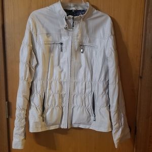 Faux Leather Zip-Front  Womens Jacket, XL